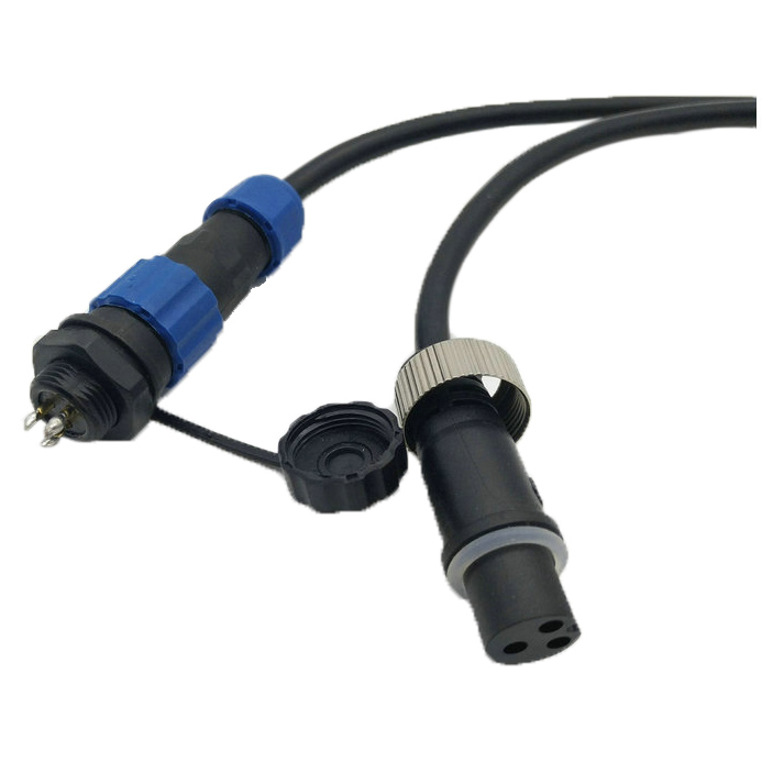 3PIN Metal Head Extension Cord Male and Female Plug Adapter [3PINMHWTC]